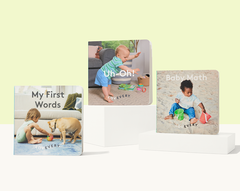 Introduce first words, fun uh-ohs, and early math